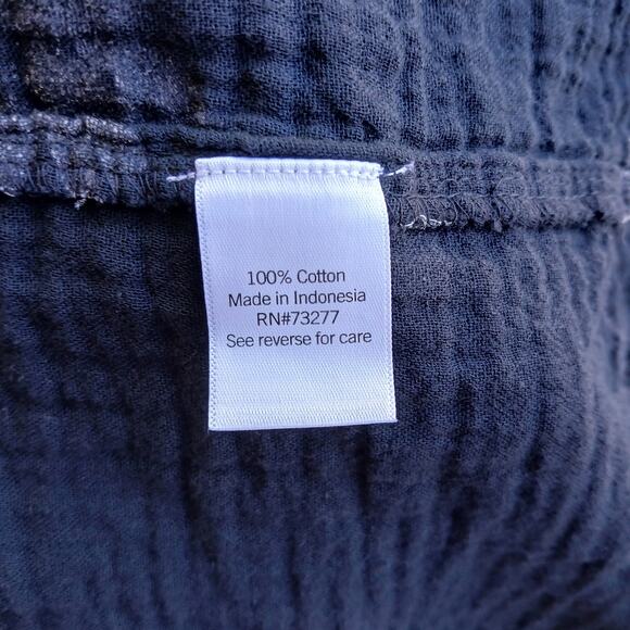 Sonoma Button Thru Femme Midi Dress 1X repaired black tan floral cotton - Picture 7 of 15